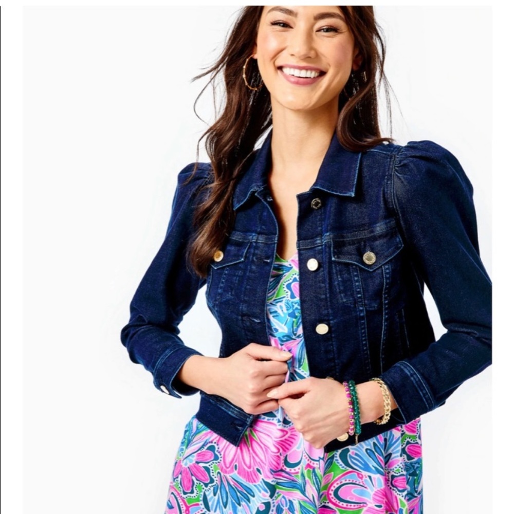 NWT Lilly Pulitzer Laylani Denim Jacket